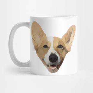 Cute Smiling Corgi Dog Head Design Mug